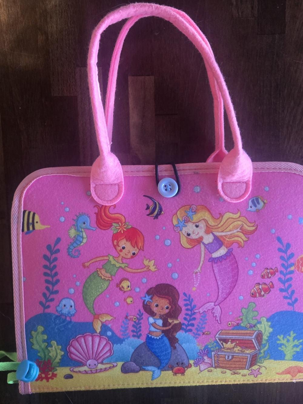 Montessori Educational travel Busy Board Pink Mermaid
